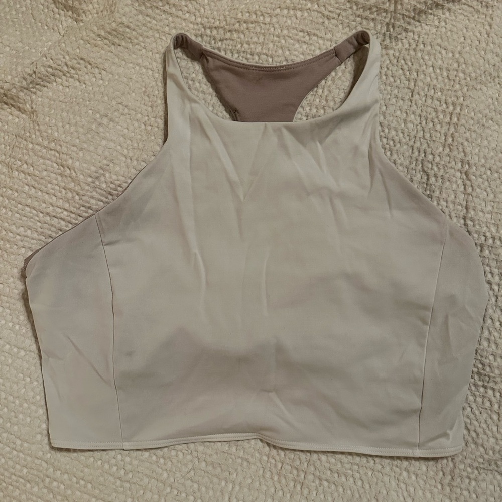 Lululemon white sports bra/tank